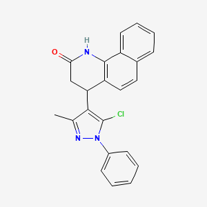 4-(5-chloro-3-methyl-1-phenyl-1H-pyrazol-4-yl)-3,4-dihydrobenzo[h]quinolin-2(1H)-one