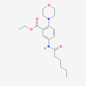 Ethyl 5-(hexanoylamino)-2-(morpholin-4-yl)benzoate