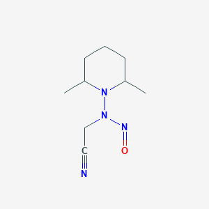 molecular formula C9H16N4O B1250267 N-(cis-2,6-Dimethylpiperidino)-N-nitroso-2-aminoacetonitril 
