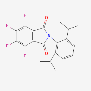 molecular formula C20H17F4NO2 B1250271 2-[2,6-Di(propan-2-yl)phenyl]-4,5,6,7-tetrafluoroisoindole-1,3-dione 