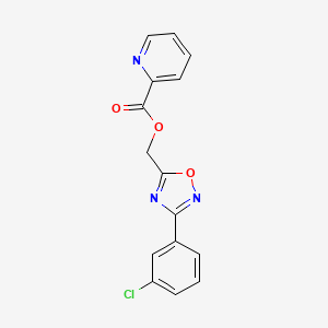 molecular formula C15H10ClN3O3 B12502710 [3-(3-Chlorophenyl)-1,2,4-oxadiazol-5-yl]methyl pyridine-2-carboxylate 