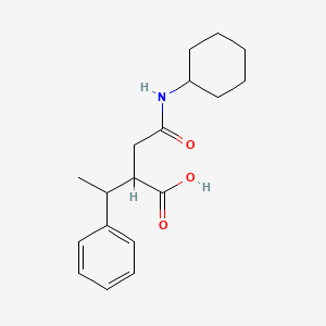 4-(Cyclohexylamino)-4-oxo-2-(1-phenylethyl)butanoic acid