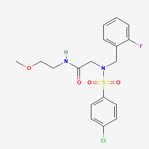 N~2~-[(4-chlorophenyl)sulfonyl]-N~2~-(2-fluorobenzyl)-N-(2-methoxyethyl)glycinamide