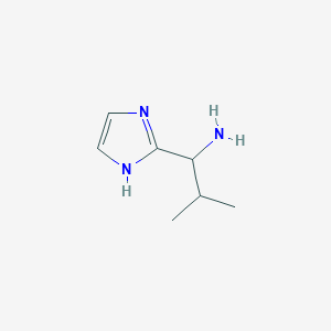 molecular formula C7H13N3 B12502752 1-(1H-imidazol-2-yl)-2-methylpropan-1-amine 