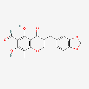 molecular formula C19H16O7 B1250278 Aldehydoisoophiopogonanone A, 6- CAS No. 116291-82-8