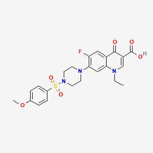 1-Ethyl-6-fluoro-7-{4-[(4-methoxyphenyl)sulfonyl]piperazin-1-yl}-4-oxo-1,4-dihydroquinoline-3-carboxylic acid