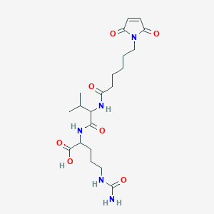 molecular formula C21H33N5O7 B12502810 5-(Carbamoylamino)-2-{2-[6-(2,5-dioxopyrrol-1-yl)hexanamido]-3-methylbutanamido}pentanoic acid 