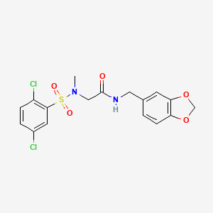 N-(1,3-benzodioxol-5-ylmethyl)-N~2~-[(2,5-dichlorophenyl)sulfonyl]-N~2~-methylglycinamide