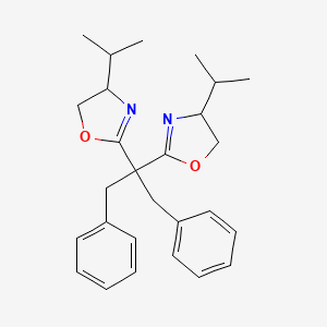 (4R,4'R)-2,2'-[2-Phenyl-1-(phenylmethyl)ethylidene]bis[4-(1-methylethyl)-4,5-dihydrooxazole]