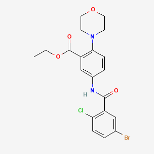 Ethyl 5-{[(5-bromo-2-chlorophenyl)carbonyl]amino}-2-(morpholin-4-yl)benzoate