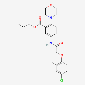 Propyl 5-{[(4-chloro-2-methylphenoxy)acetyl]amino}-2-(morpholin-4-yl)benzoate