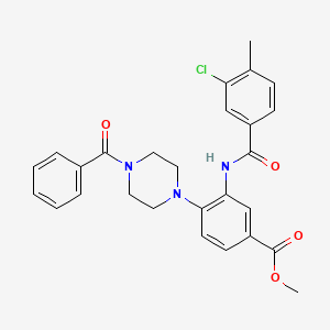 Methyl 3-{[(3-chloro-4-methylphenyl)carbonyl]amino}-4-[4-(phenylcarbonyl)piperazin-1-yl]benzoate