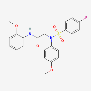 N~2~-[(4-fluorophenyl)sulfonyl]-N-(2-methoxyphenyl)-N~2~-(4-methoxyphenyl)glycinamide