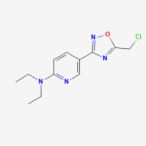 5-[5-(chloromethyl)-1,2,4-oxadiazol-3-yl]-N,N-diethylpyridin-2-amine