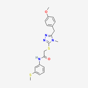 2-{[5-(4-methoxybenzyl)-4-methyl-4H-1,2,4-triazol-3-yl]sulfanyl}-N-[3-(methylsulfanyl)phenyl]acetamide