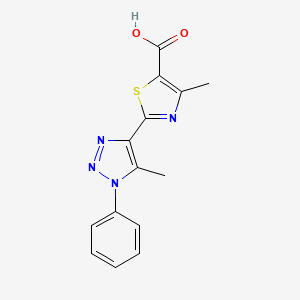 4-methyl-2-(5-methyl-1-phenyl-1H-1,2,3-triazol-4-yl)-1,3-thiazole-5-carboxylic acid