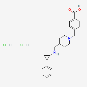 4-[(4-{[(2-Phenylcyclopropyl)amino]methyl}piperidin-1-yl)methyl]benzoic acid dihydrochloride