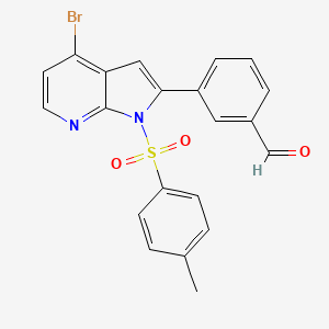 3-(4-Bromo-1-tosyl-1H-pyrrolo[2,3-b]pyridin-2-yl)benzaldehyde