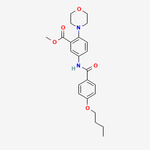 molecular formula C23H28N2O5 B12502927 Methyl 5-{[(4-butoxyphenyl)carbonyl]amino}-2-(morpholin-4-yl)benzoate 