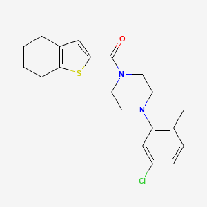 molecular formula C20H23ClN2OS B12502937 [4-(5-Chloro-2-methylphenyl)piperazin-1-yl](4,5,6,7-tetrahydro-1-benzothiophen-2-yl)methanone 