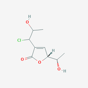 molecular formula C9H13ClO4 B1250296 8-Chloro-9-hydroxy-8,9-deoxyasperlactone 