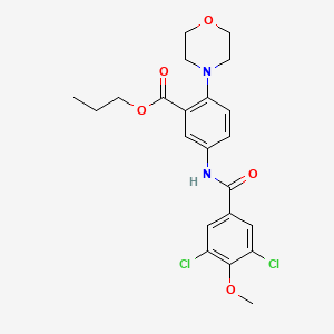 Propyl 5-{[(3,5-dichloro-4-methoxyphenyl)carbonyl]amino}-2-(morpholin-4-yl)benzoate