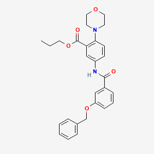 Propyl 5-({[3-(benzyloxy)phenyl]carbonyl}amino)-2-(morpholin-4-yl)benzoate