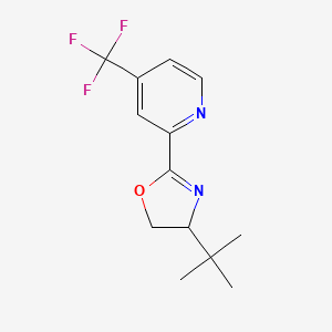 2-(4-Tert-butyl-4,5-dihydro-1,3-oxazol-2-yl)-4-(trifluoromethyl)pyridine