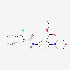 Ethyl 5-{[(3-chloro-1-benzothiophen-2-yl)carbonyl]amino}-2-(morpholin-4-yl)benzoate