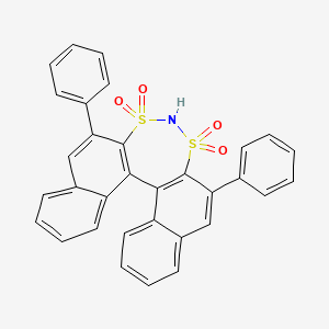 10,16-diphenyl-12λ6,14λ6-dithia-13-azapentacyclo[13.8.0.02,11.03,8.018,23]tricosa-1(15),2(11),3,5,7,9,16,18,20,22-decaene 12,12,14,14-tetraoxide