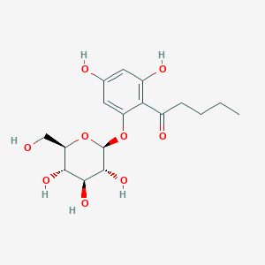 molecular formula C17H24O9 B1250311 1-[(pentanoyl)-phloroglucinyl]-beta-D-glucopyranoside 