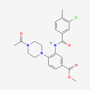 Methyl 4-(4-acetylpiperazin-1-yl)-3-{[(3-chloro-4-methylphenyl)carbonyl]amino}benzoate