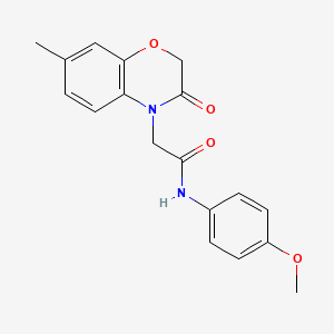 N-(4-methoxyphenyl)-2-(7-methyl-3-oxo-2,3-dihydro-4H-1,4-benzoxazin-4-yl)acetamide