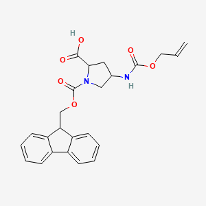 (2R,4R)-1-(((9H-Fluoren-9-yl)methoxy)carbonyl)-4-(((allyloxy)carbonyl)amino)pyrrolidine-2-carboxylic acid