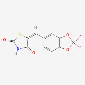 molecular formula C11H5F2NO4S B1250317 5-(2,2-Difluoro-benzo[1,3]dioxol-5-ylmethylene)-thiazolidine-2,4-dione 