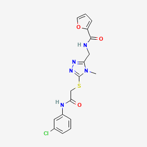 N-{[5-({2-[(3-chlorophenyl)amino]-2-oxoethyl}sulfanyl)-4-methyl-4H-1,2,4-triazol-3-yl]methyl}furan-2-carboxamide