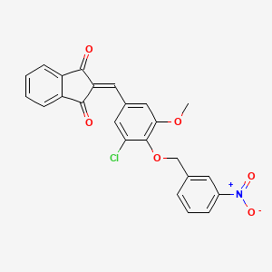 2-{3-chloro-5-methoxy-4-[(3-nitrobenzyl)oxy]benzylidene}-1H-indene-1,3(2H)-dione