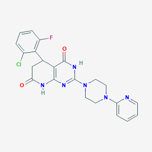 5-(2-chloro-6-fluorophenyl)-4-hydroxy-2-[4-(pyridin-2-yl)piperazin-1-yl]-5,8-dihydropyrido[2,3-d]pyrimidin-7(6H)-one