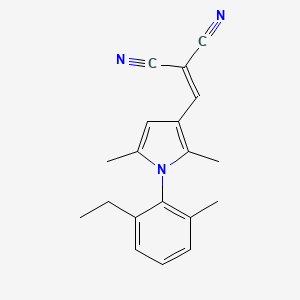 {[1-(2-ethyl-6-methylphenyl)-2,5-dimethyl-1H-pyrrol-3-yl]methylidene}propanedinitrile