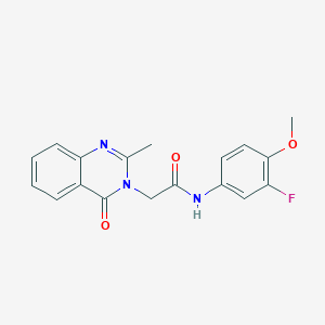 N-(3-fluoro-4-methoxyphenyl)-2-(2-methyl-4-oxoquinazolin-3(4H)-yl)acetamide