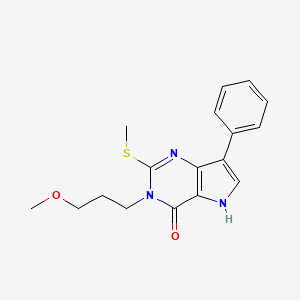 3-(3-methoxypropyl)-2-(methylsulfanyl)-7-phenyl-3,5-dihydro-4H-pyrrolo[3,2-d]pyrimidin-4-one