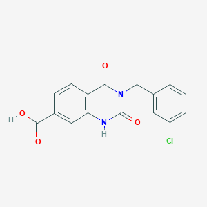 3-(3-Chlorobenzyl)-2,4-dioxo-1,2,3,4-tetrahydroquinazoline-7-carboxylic acid