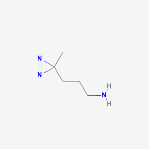 molecular formula C5H11N3 B12503361 3-(3-Methyl-3H-diazirin-3-yl)propan-1-amine 