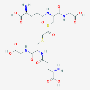 molecular formula C22H34N6O13S2 B1250339 2-(S-谷胱甘肽基)乙酰谷胱甘肽 