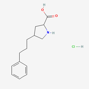 4-(3-Phenylpropyl)pyrrolidine-2-carboxylic acid hydrochloride