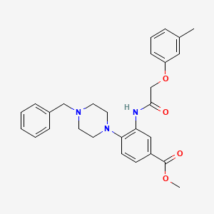 Methyl 4-(4-benzylpiperazin-1-yl)-3-{[(3-methylphenoxy)acetyl]amino}benzoate