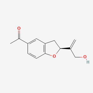 molecular formula C13H14O3 B1250344 2-[(2S)-5-乙酰基-2,3-二氢苯并呋喃-2-基]烯丙醇 