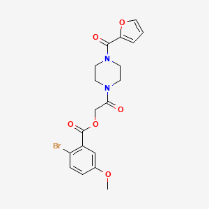 2-(4-(Furan-2-carbonyl)piperazin-1-yl)-2-oxoethyl 2-bromo-5-methoxybenzoate