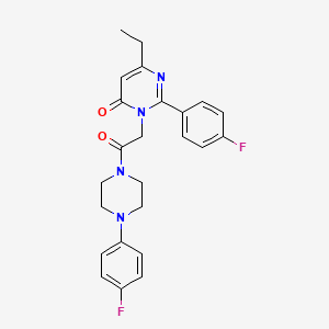 6-ethyl-2-(4-fluorophenyl)-3-{2-[4-(4-fluorophenyl)piperazin-1-yl]-2-oxoethyl}pyrimidin-4(3H)-one