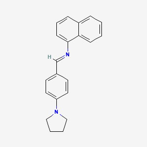 N-{(E)-[4-(pyrrolidin-1-yl)phenyl]methylidene}naphthalen-1-amine